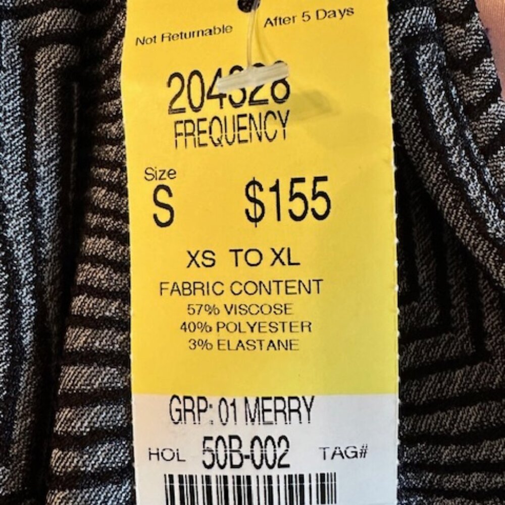 ETCETERA NWT Black and Gray Cowl Neck Top Size S - Picture 3 of 4